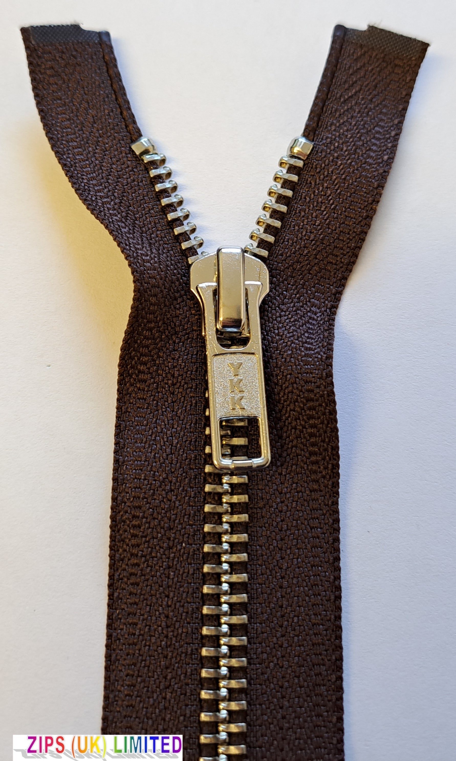 RMNOR56 Silver Heavy Weight Open End 61cm/24" Zip