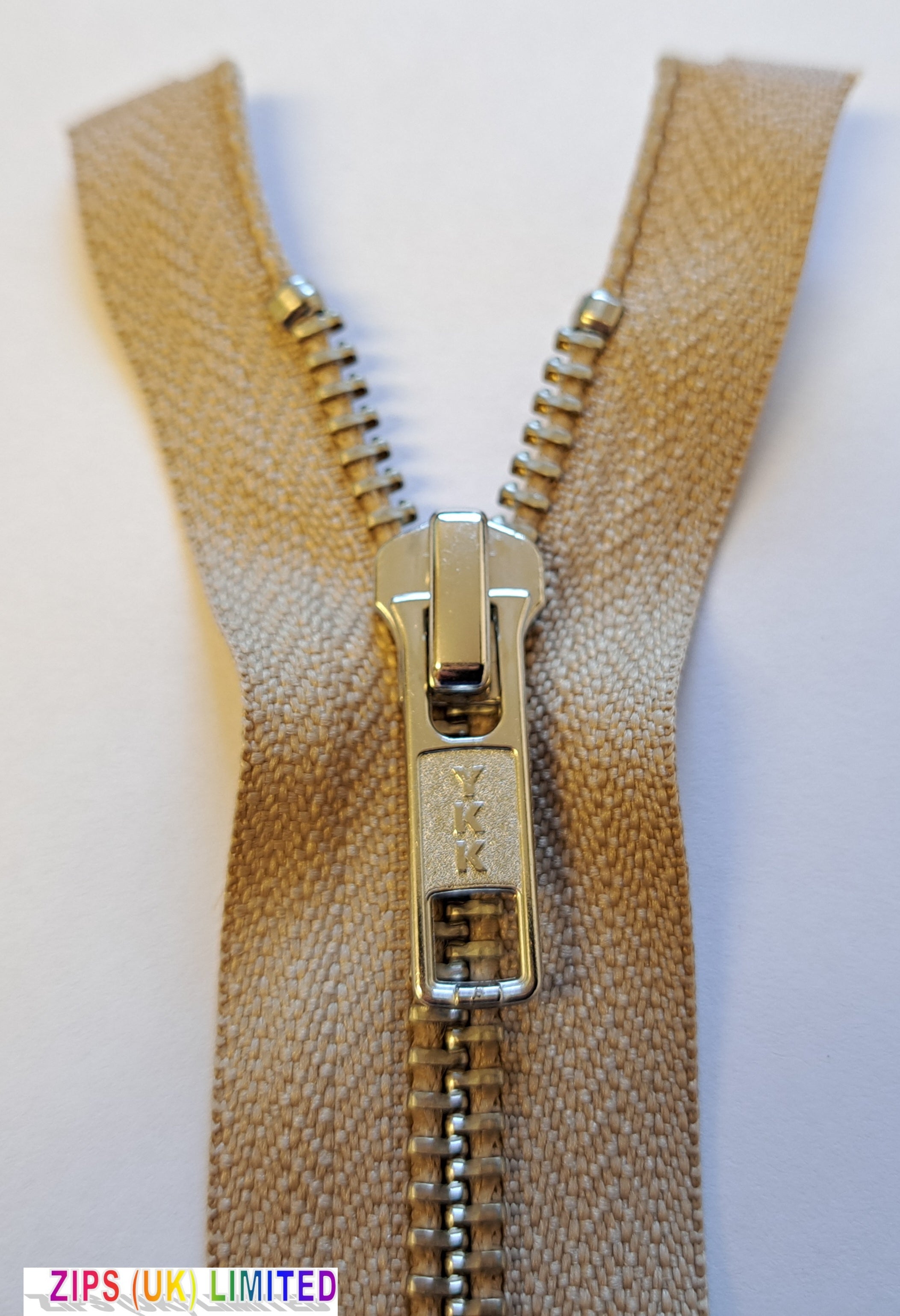 RMNOR56 Silver Heavy Weight Open End 46cm/18" Zip