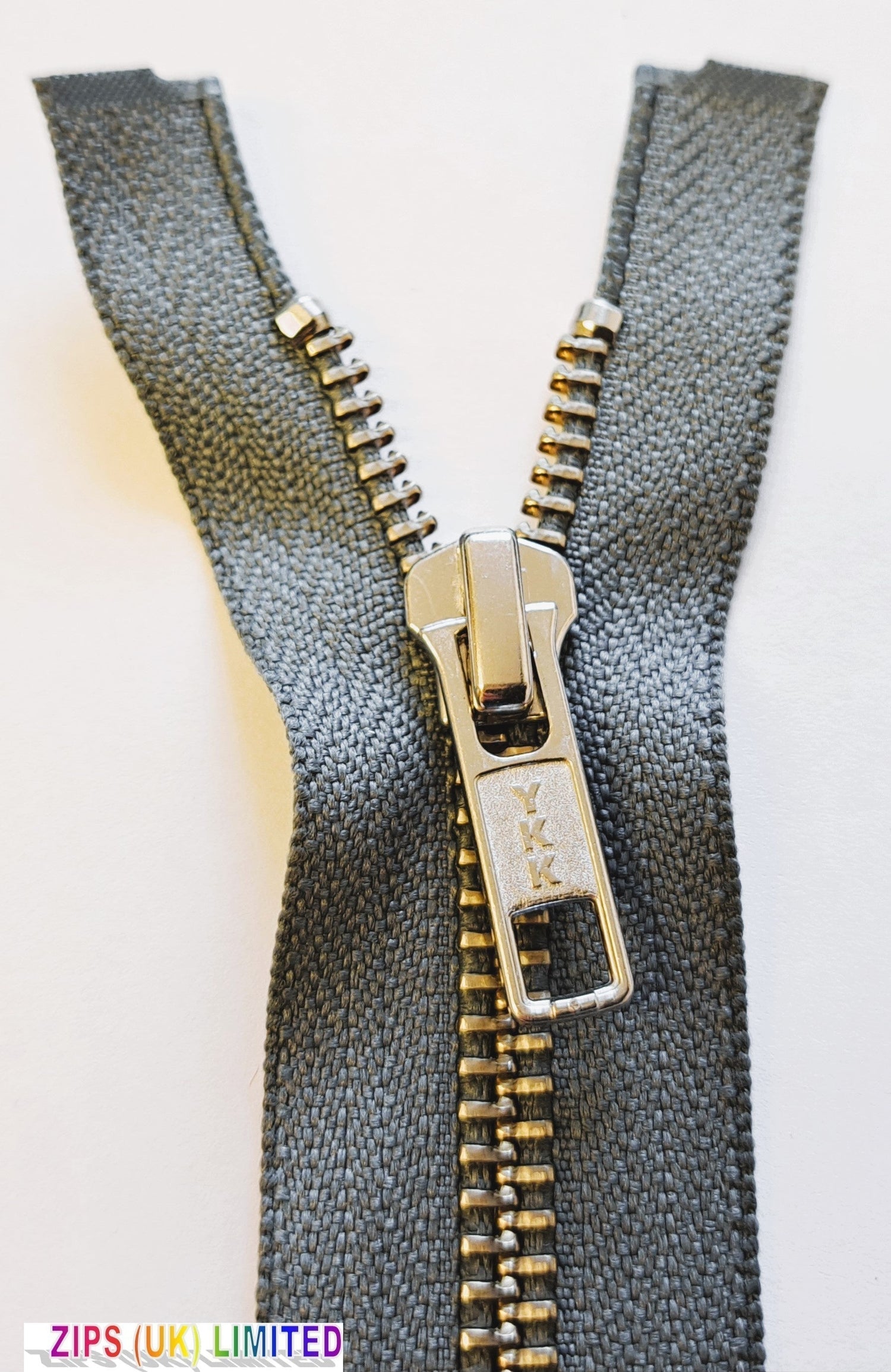 RMNOR56 Silver Heavy Weight Open End 81cm/32" Zip