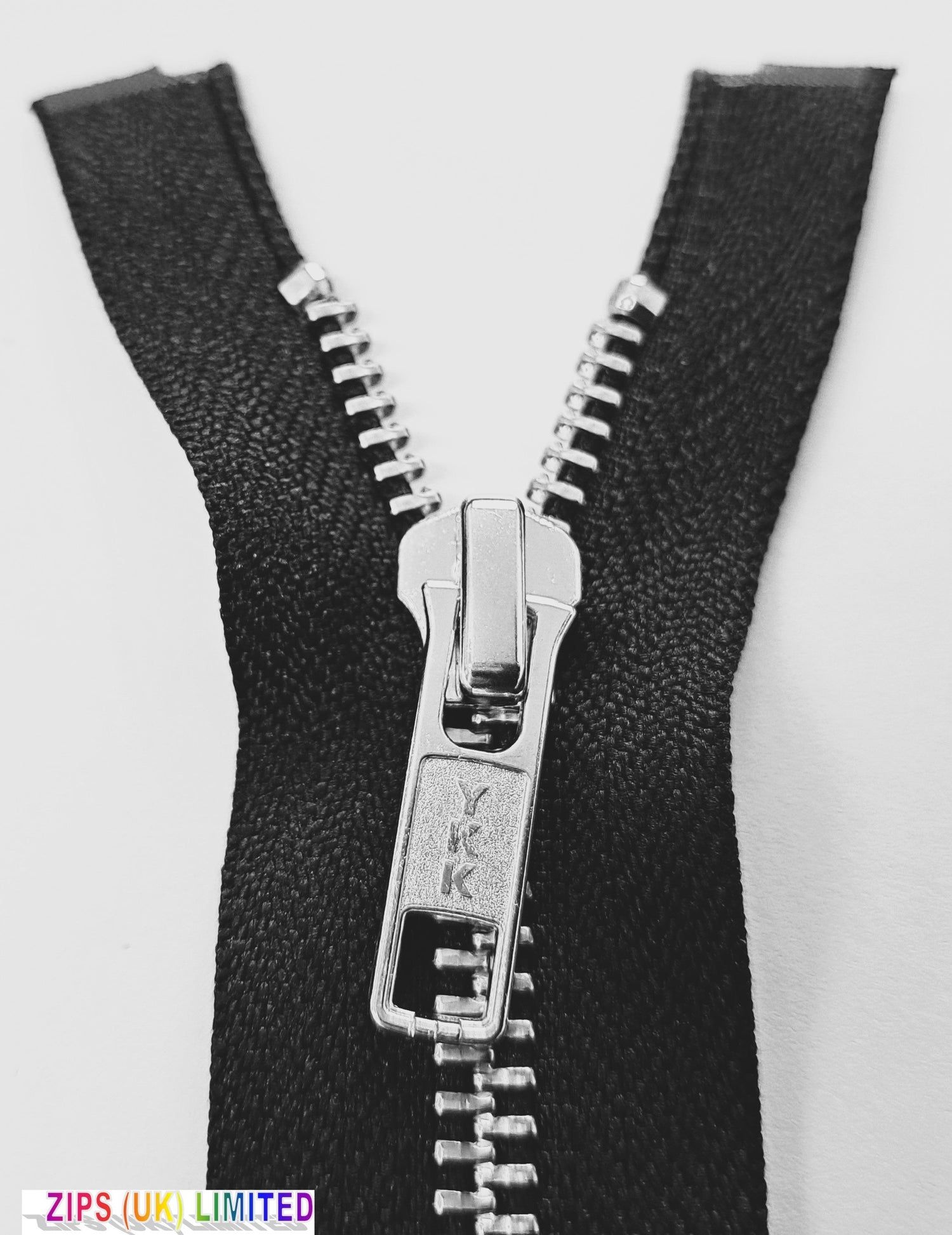 RMNOR56 Silver Heavy Weight Open End 61cm/24" Zip