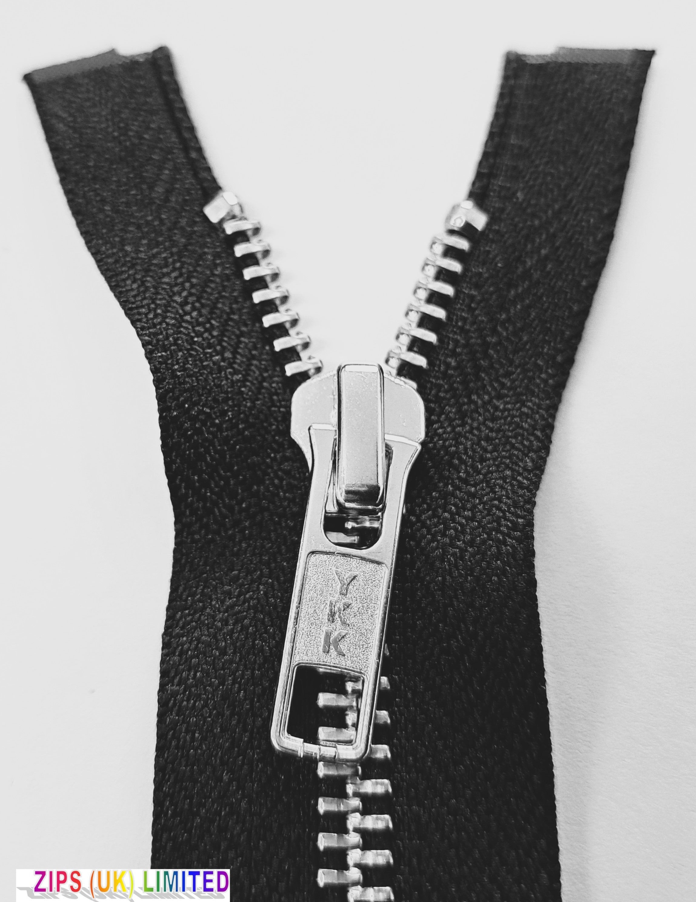 RMNOR56 Silver Heavy Weight Open End 61cm/24" Zip