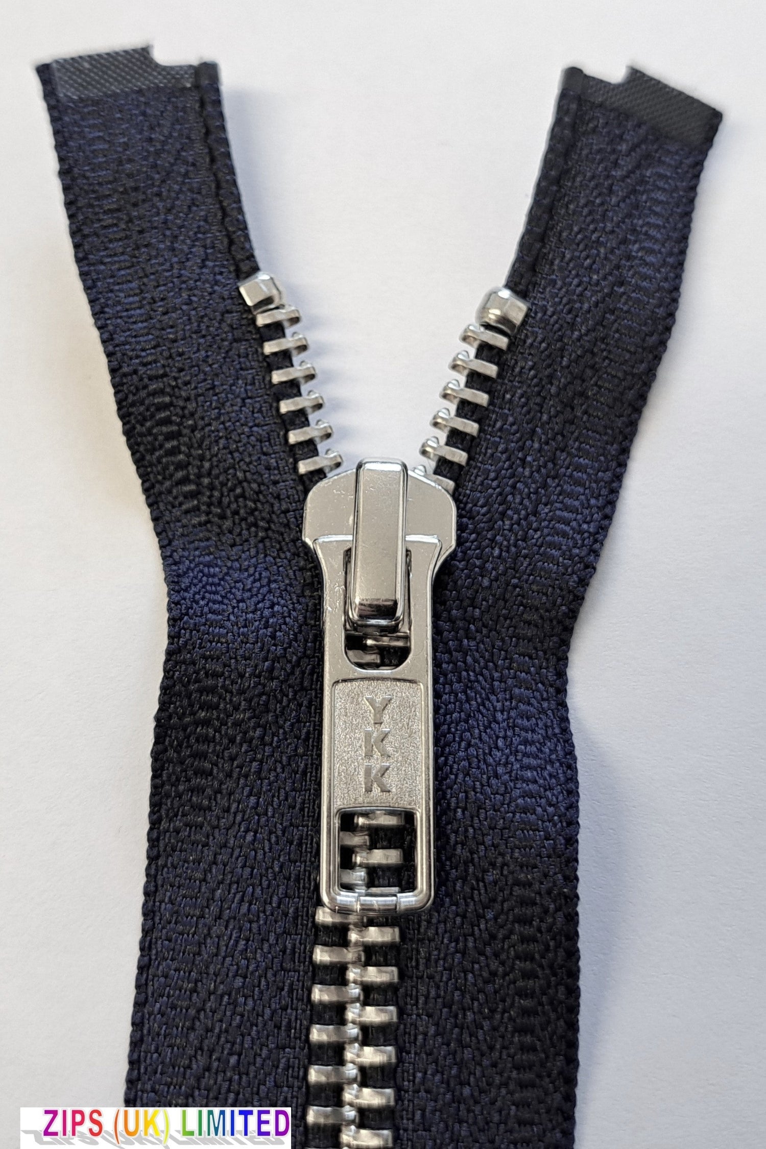 RMNOR56 Silver Heavy Weight Open End 76cm/30" Zip