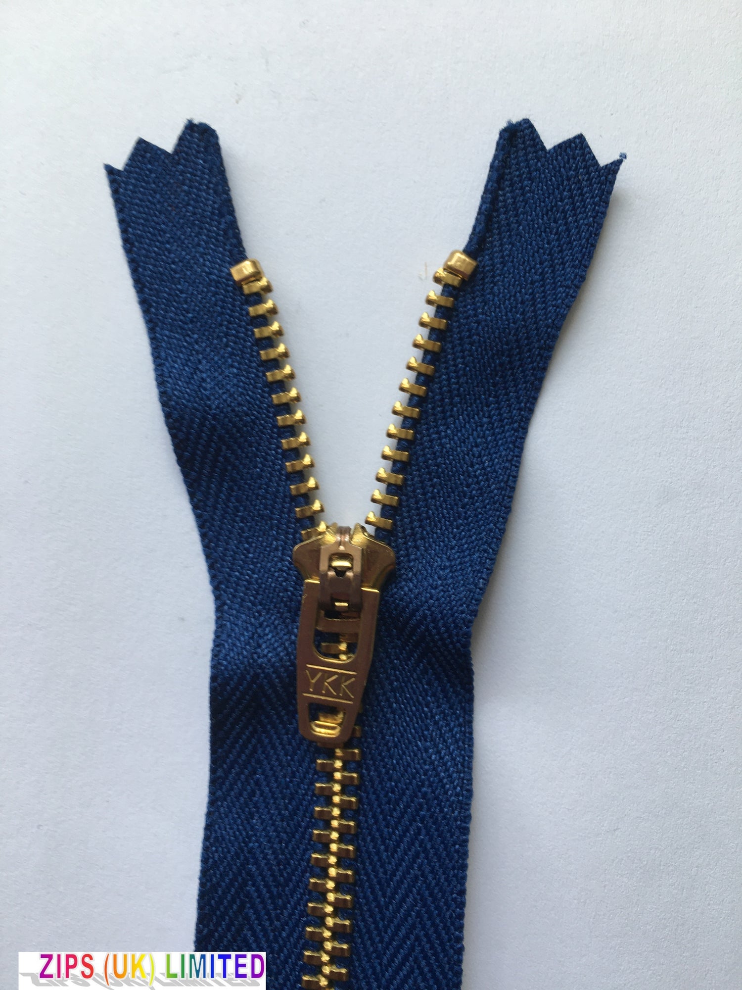 YGC459 Brass Jean Zip 15cm/6" Zip