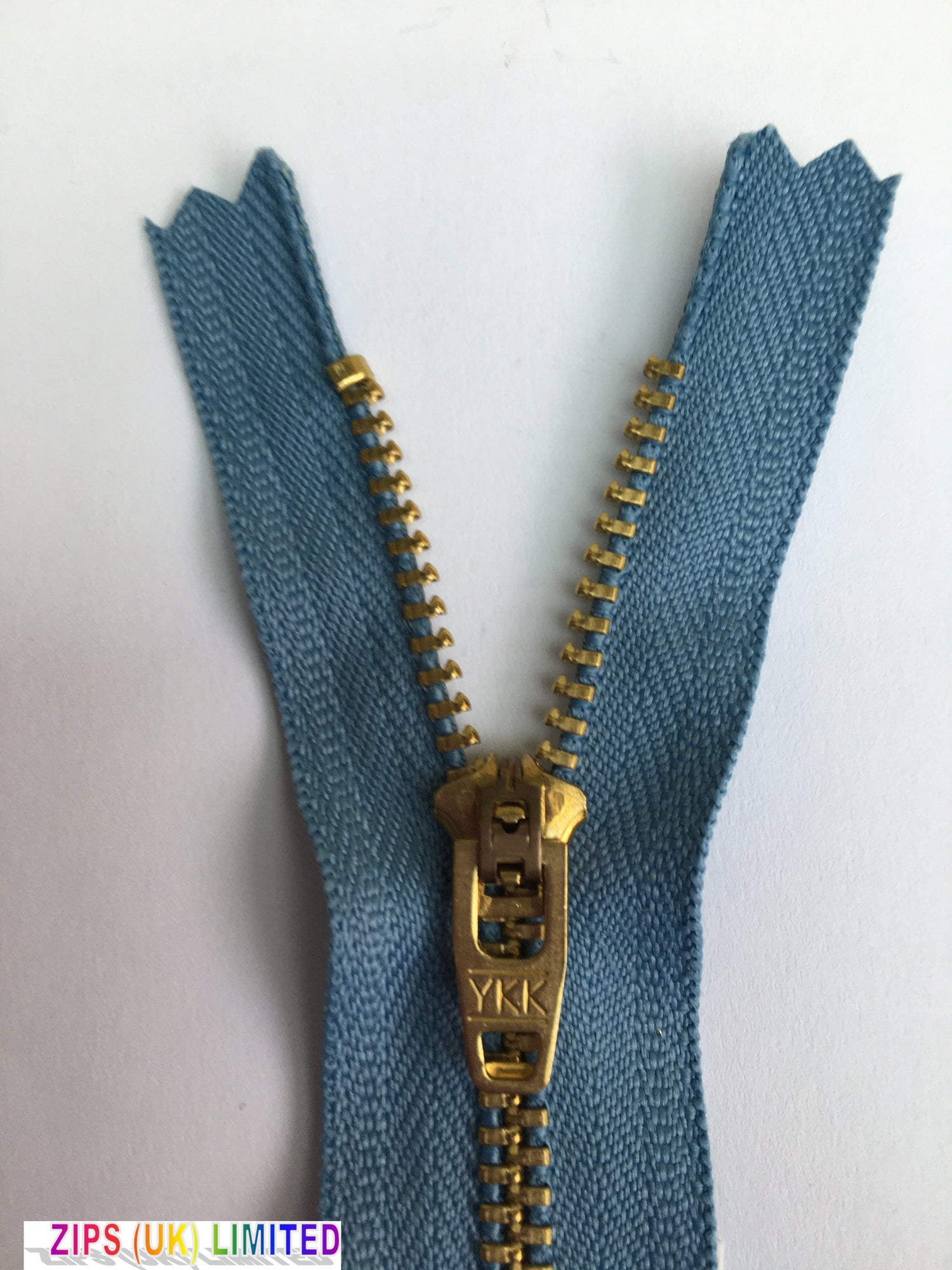 YGC459 Brass Jean Zip 15cm/6" Zip