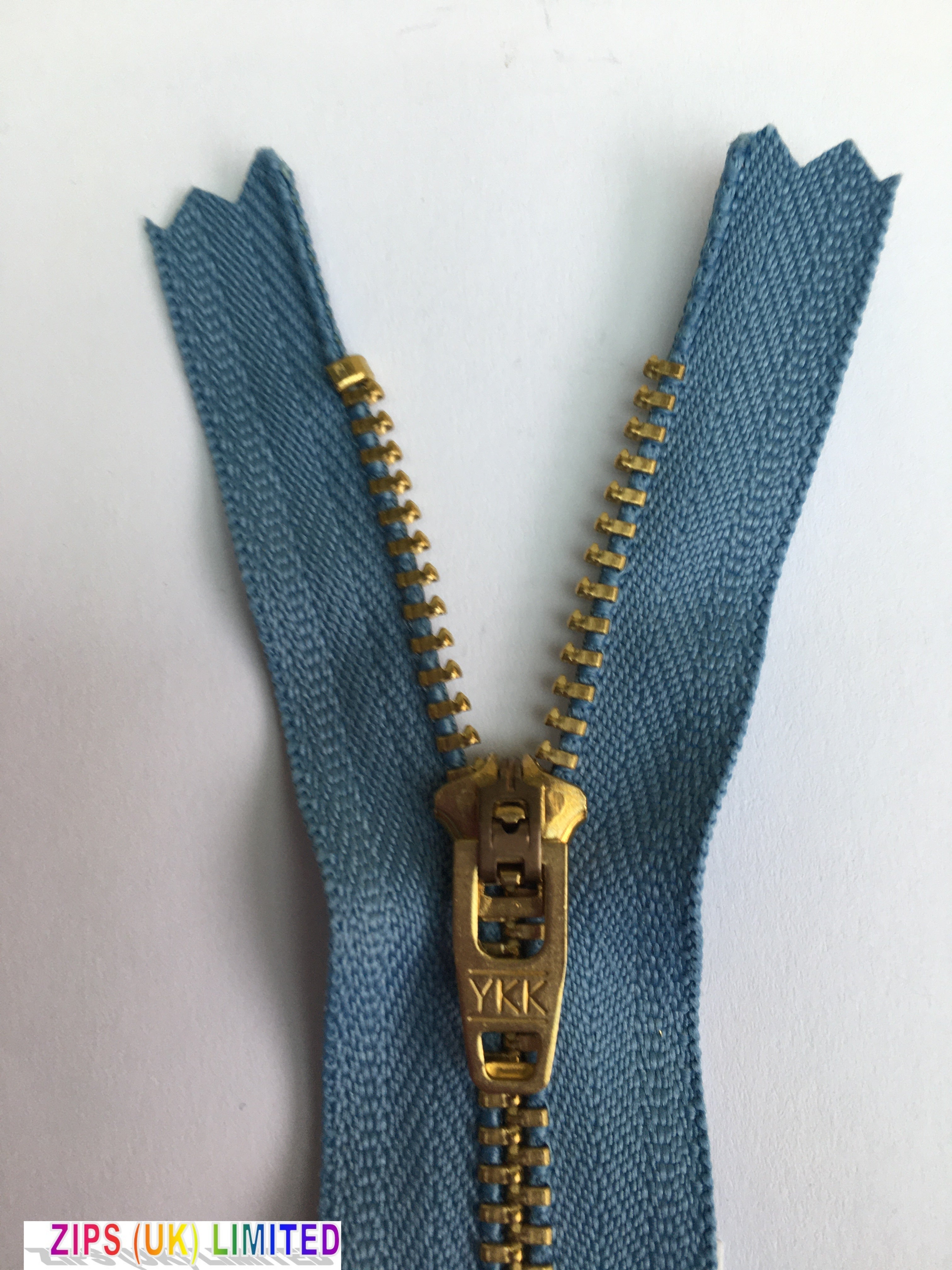 YGC459 Brass Jean Zip 15cm/6" Zip