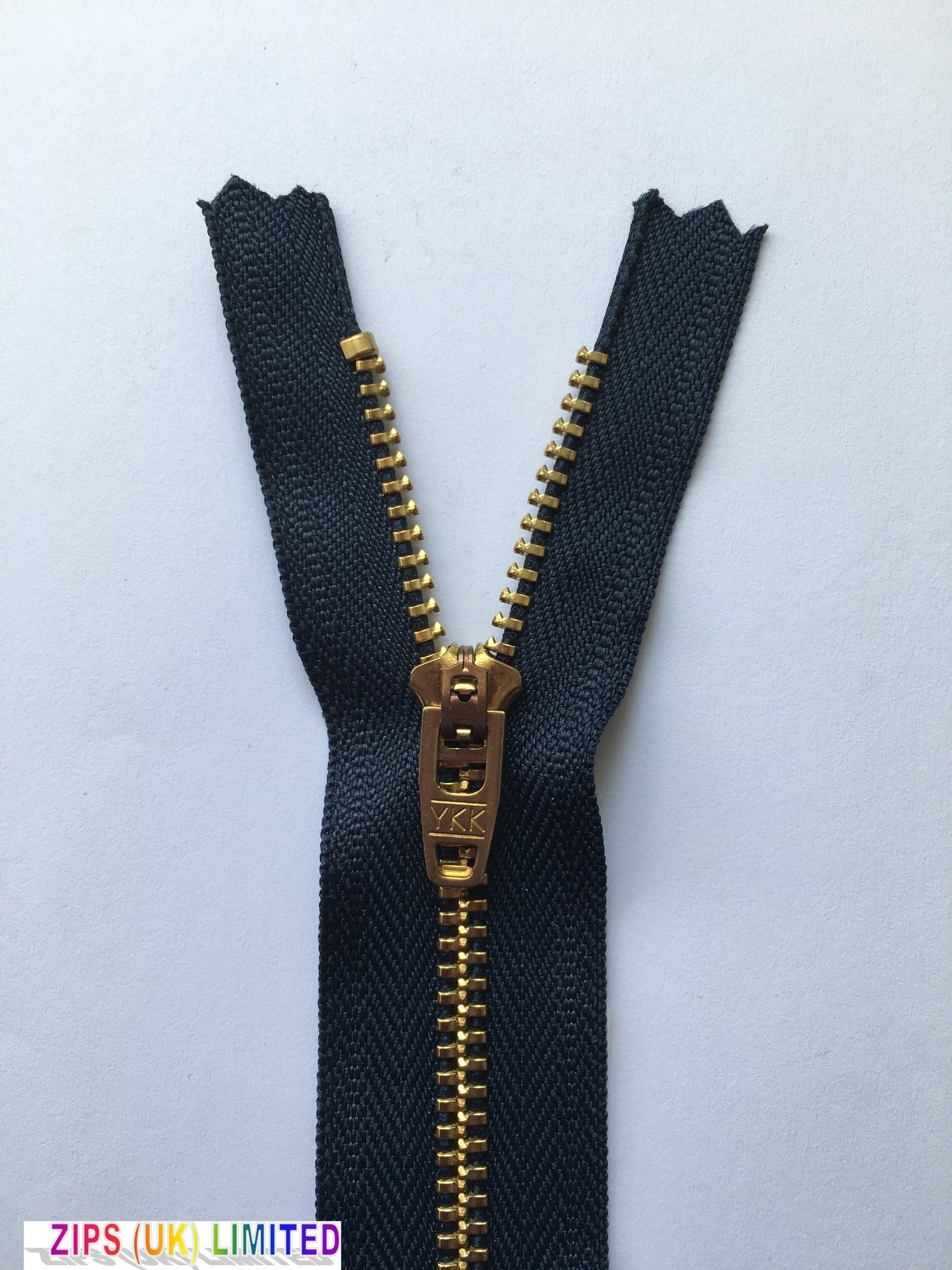YGC459 Brass Jean Zip 15cm/6" Zip
