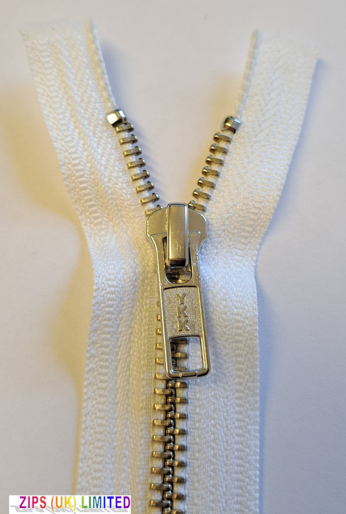 RMNOR56 Silver Heavy Weight Open End 66cm/26" Zip