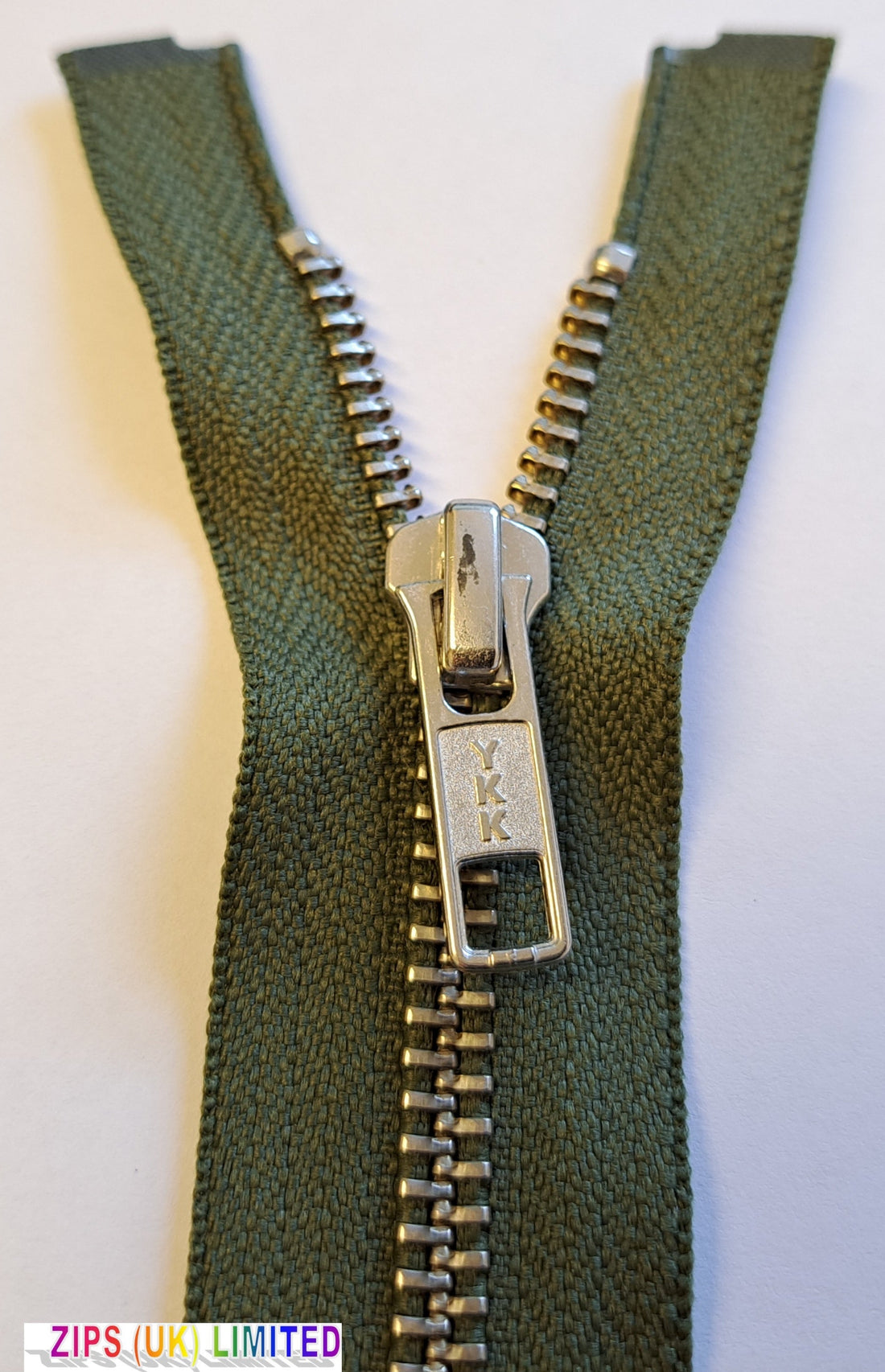 RMNOR56 Silver Heavy Weight Open End 66cm/26" Zip