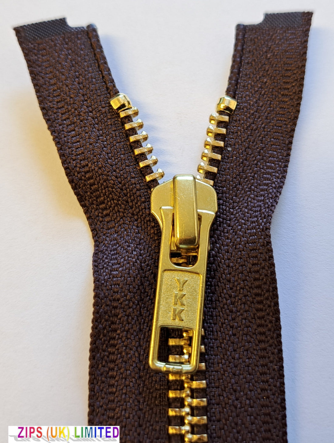 RGOR56 Golden Brass Heavy Weight Open End 56cm/22" Zip