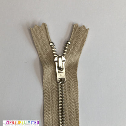 YGNC 456 Nickel Silver Trouser Zips 15cm/6&quot;