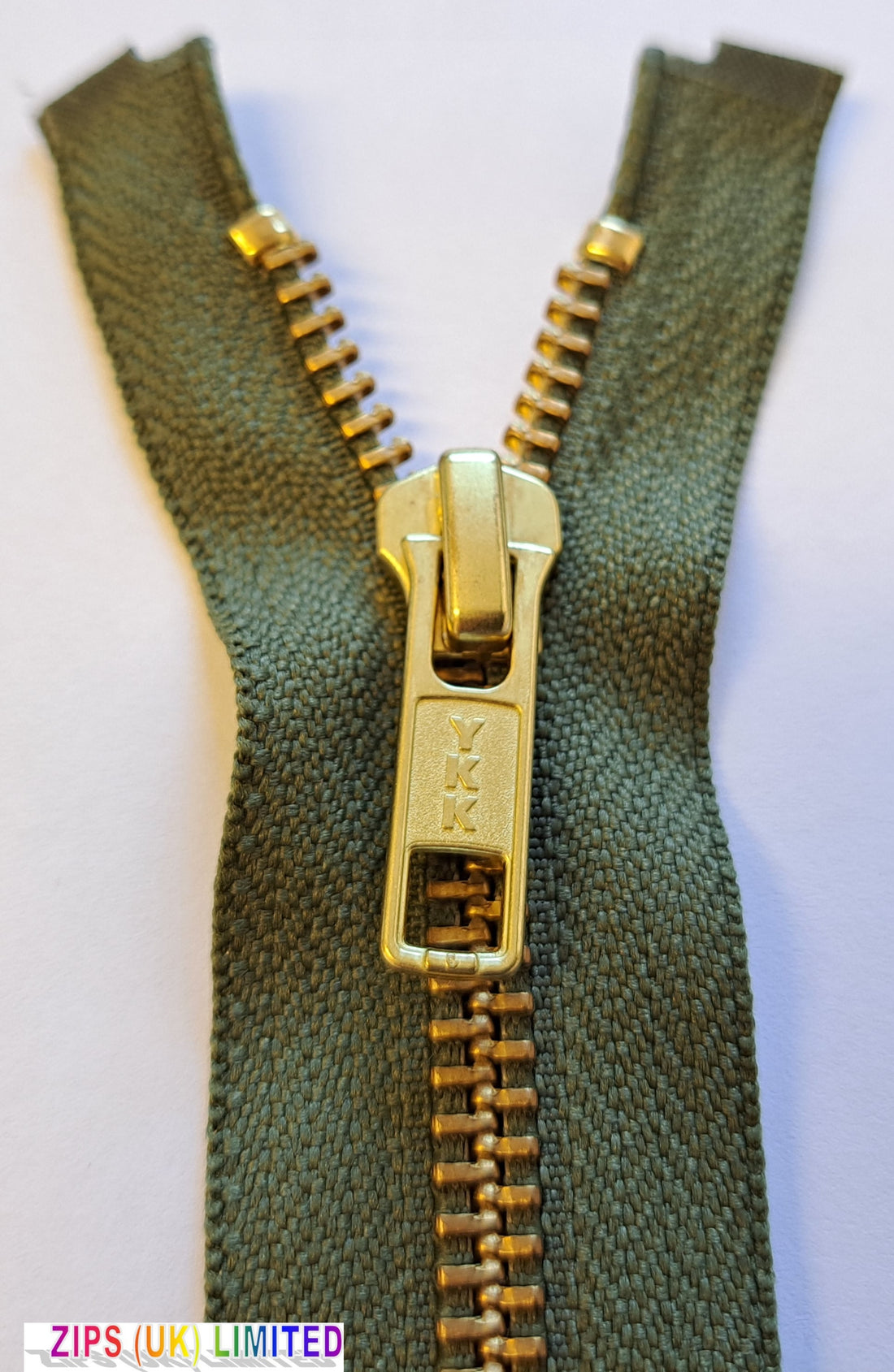 RGOR56 Golden Brass Heavy Weight Open End 30cm/12" Zip